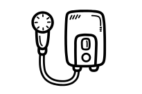 a tankless water heater with handle